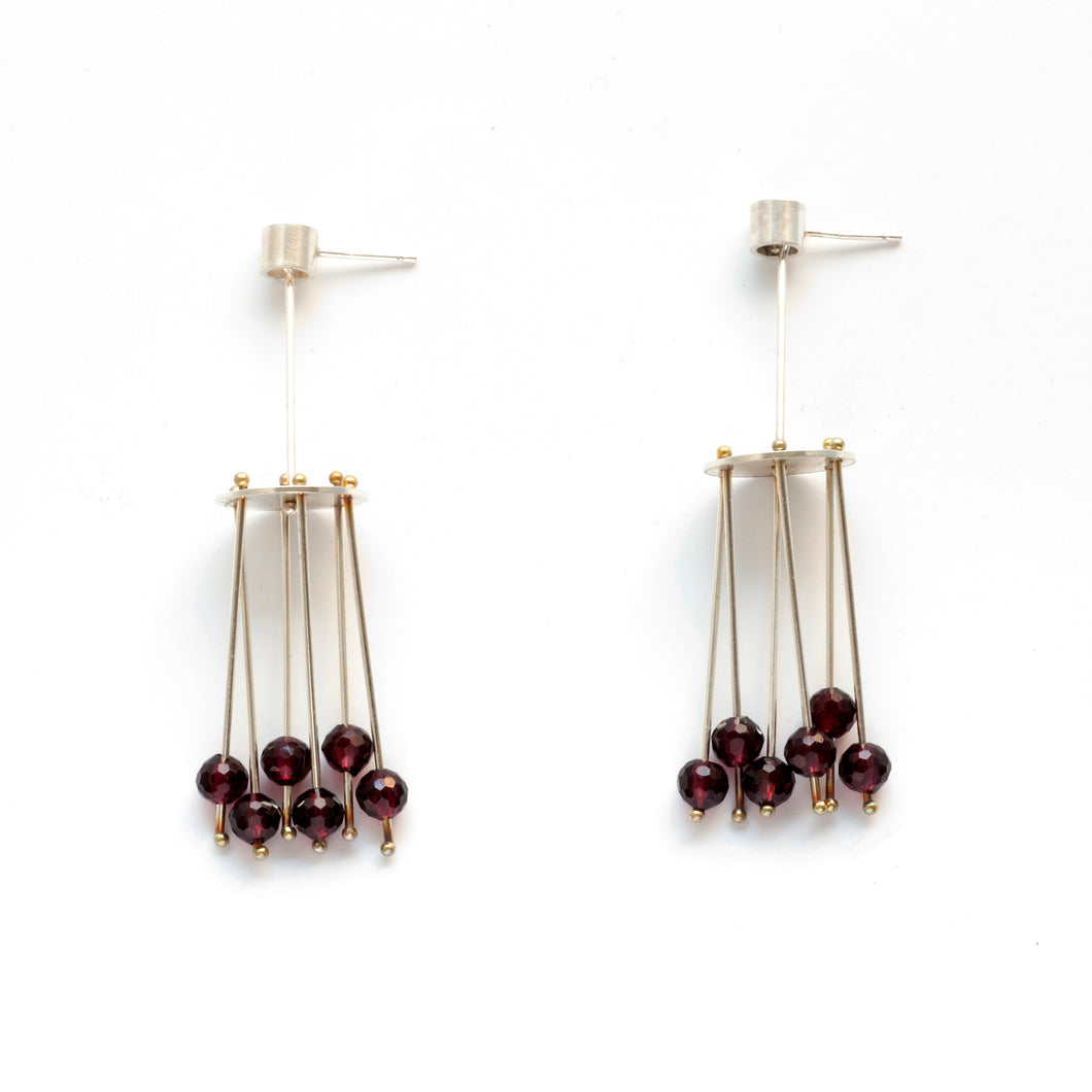 YD29PE - Jellyfish Earrings with hanging beads, post